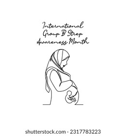 line art of international B strep awareness month good for international B strep awareness month celebrate. line art. illustration.