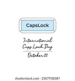 line art of International Caps Lock Day good for International Caps Lock Day celebrate. line art