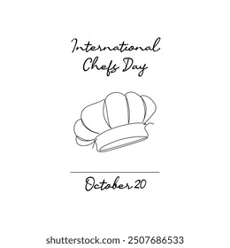 line art of International Chefs Day good for International Chefs Day celebrate. line art.