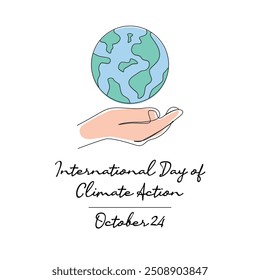 line art of International Day of Climate Action good for International Day of Climate Action celebrate. line art.