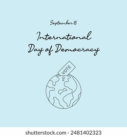 line art of International Day of Democracy good for International Day of Democracy celebrate. line art.