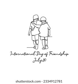 line art of international day of friendship good for international day of friendship celebrate. line art. illustration.