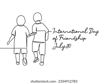 line art of international day of friendship good for international day of friendship celebrate. line art. illustration.