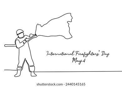 line art of International Firefighters’ Day good for International Firefighters’ Day celebrate. line art. illustration.