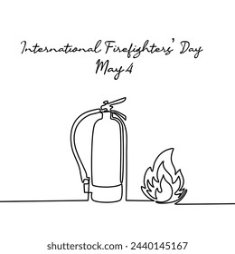 line art of International Firefighters’ Day good for International Firefighters’ Day celebrate. line art. illustration.