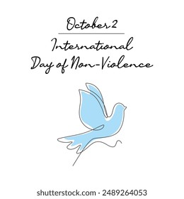 line art of International Day of Non-Violence good for International Day of Non-Violence celebrate. line art.