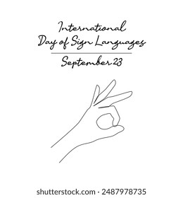 line art of International Day of Sign Languages good for International Day of Sign Languages celebrate. line art.