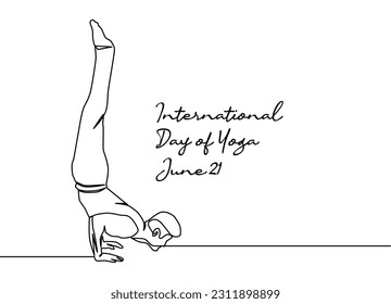 line art of international day of yoga good for international day of yoga celebrate. line art. illustration.