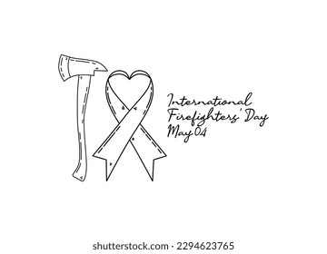 line art of international firefighters' day good for international firefighters' day celebrate. line art. illustration.