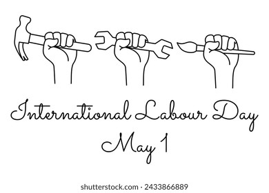 line art of International Labour Day good for International Labour Day celebrate. line art. illustration.