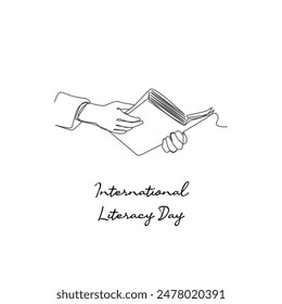 line art of International Literacy Day good for International Literacy Day celebrate. line art.