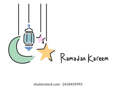 line art. Islamic Arabic icon Ramadan Kareem