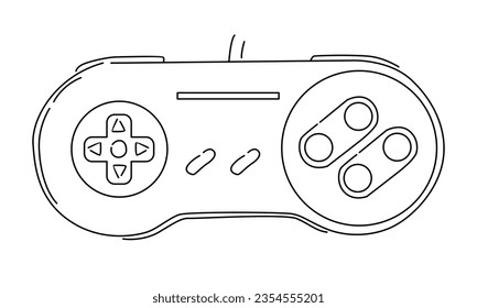 line art of Joystick game controller