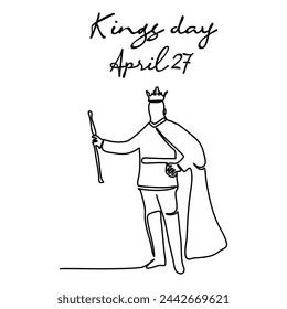 line art of kings day good for kings day celebrate. line art. illustration.