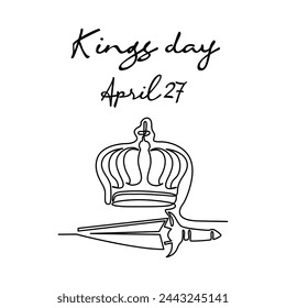 line art of kings day good for kings day celebrate. line art. illustration.