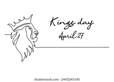 line art of kings day good for kings day celebrate. line art. illustration.