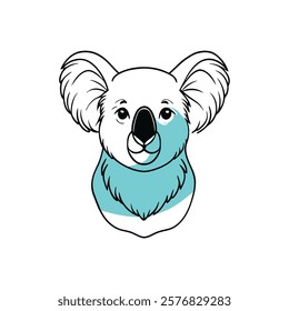 line art koala vector illustrator