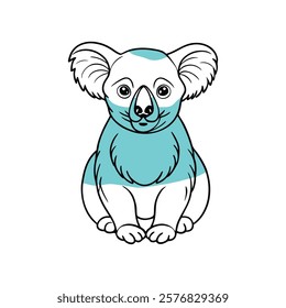 line art koala vector illustrator