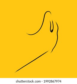 line art krishna ji vector design