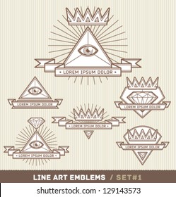 Line art labels