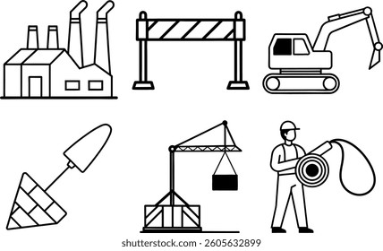 line art labor day icon