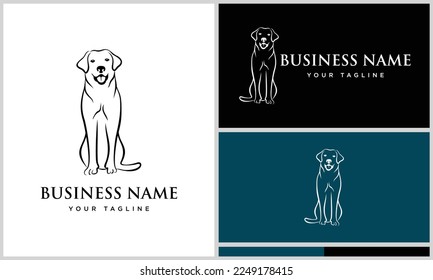 Line Art Labrador Retriever Logo