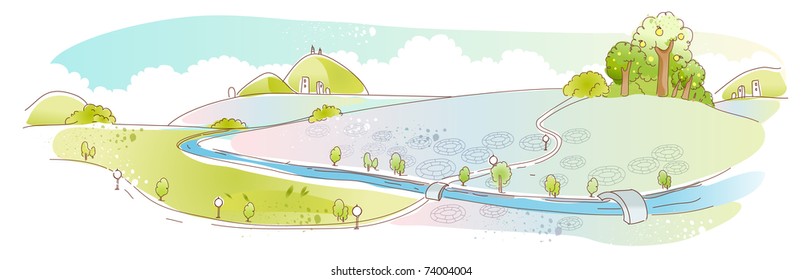 Line Art Landscape