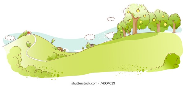 Panorama de arte de línea