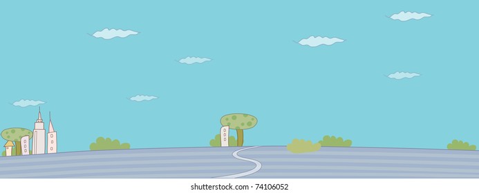Panorama de arte de línea