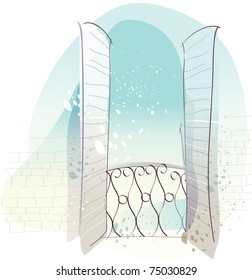 Panorama de arte de línea