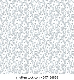 Line art Leaves. Foliage background. Floral seamless pattern.