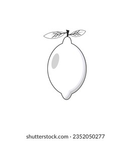 line art of lemon icon