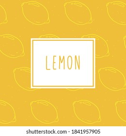 Line art lemons vector background for print, card, posters, decoration, cover, and etc.