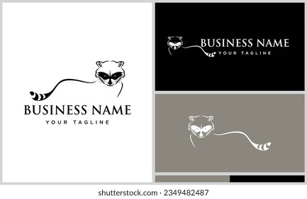 line art lemur logo design