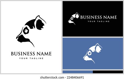 line art lemurs head logo