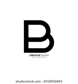 Line art letter Db with initial creative unique shape abstract monogram logo