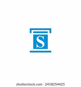  line art letter s law logo