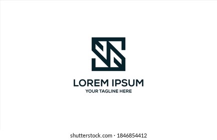 Line Art Letter SS Vector Logo Design Template