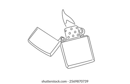 line art of lighter illustration