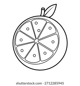The Line Art of Lime Fruit