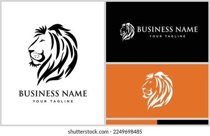 logotipo de cabeza de león en línea