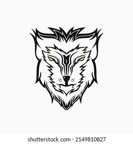 line art lion illustration. black and white. suitable for logo, icon and t shirt design