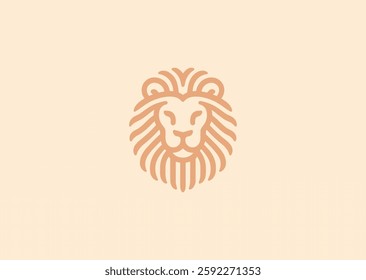 Line Art Lion Logo – A majestic lion created with sharp, dynamic lines, embodying leadership and courage.