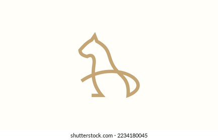 line art lion logo template