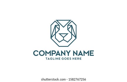Line Art Lion Vector Royalty Logo Design Inspirations