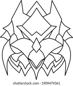 Line art, a logo with a blend of eagle and bull, symbolizing strength and speed