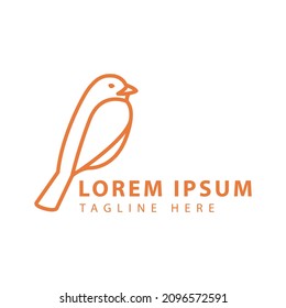 Line art logo concept of Bird. Good for business