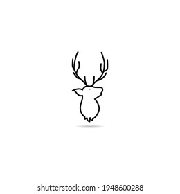 line art logo deer design