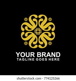 line art logo design vector illustration
