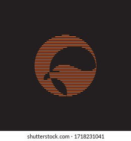 
line art logo forms an eagle shape